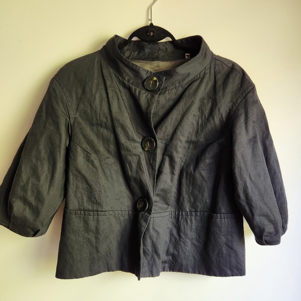 𝅺Vince cropped puff sleeve Jacket small